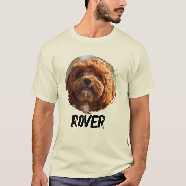Custom Name & Picture | Dog Cat Pet Lover Gift  T-Shirt (Front)