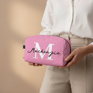 Custom Name Pink Toiletry Bag Gift for Mum Grandma