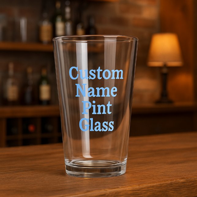 Custom Name Pint Glass – Personalised Beer Glass  (Creator Uploaded)