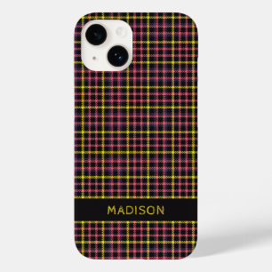 Custom Name Plaid / Tartan Pattern Case-Mate iPhone 14 Case