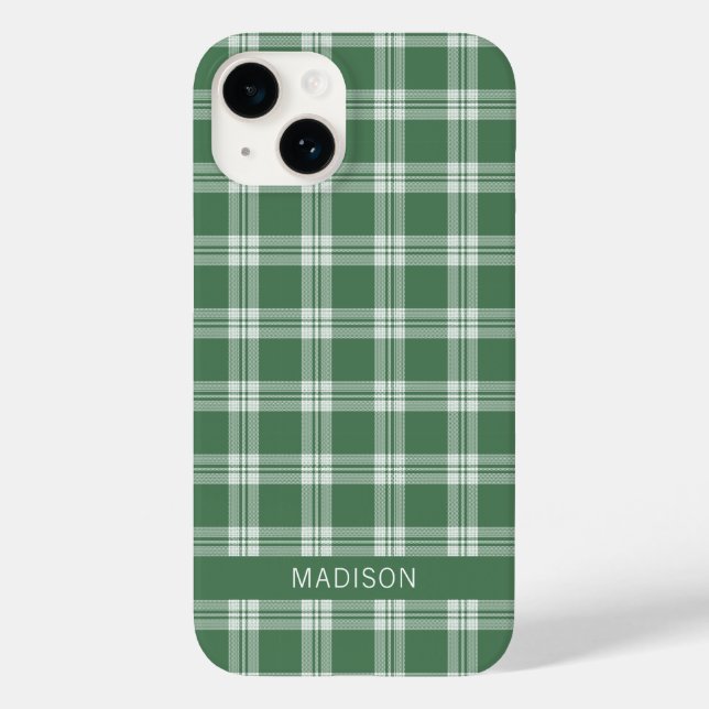 Custom Name Plaid / Tartan Pattern Case-Mate iPhone Case (Back)
