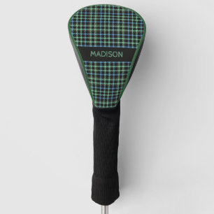 Custom Name Plaid / Tartan Pattern Golf Head Cover