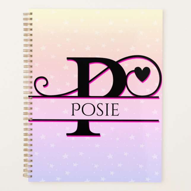 Custom Name Planner, Personalised Planner (Front)