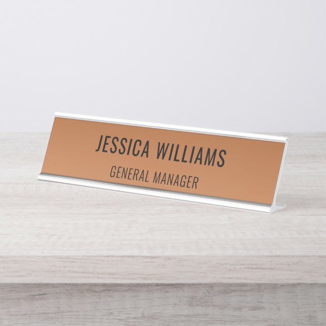 Custom Name Plate | Personalised Desk Name Sign (Front)