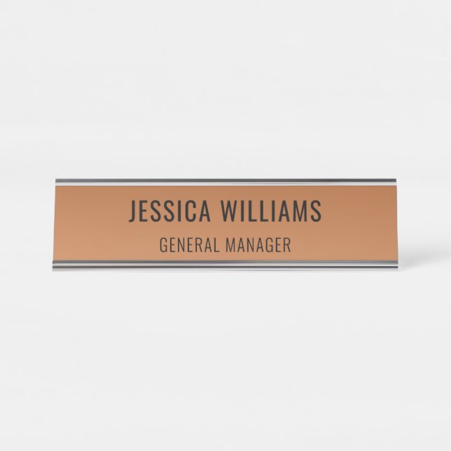 Custom Name Plate | Personalised Desk Name Sign (Front)