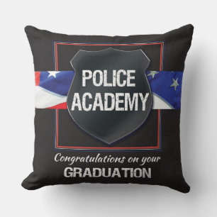 Custom Name, Police Academy Graduation Cushion