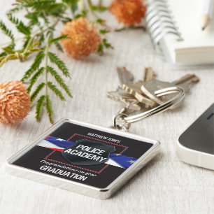 Custom Name, Police Academy Graduation Key Ring