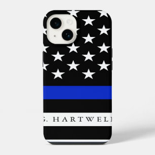 Custom Name Police Flag iPhone Case