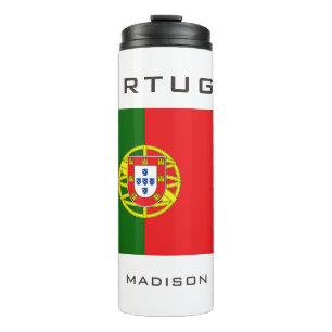 Custom Name Portugese Flag Thermal Tumbler