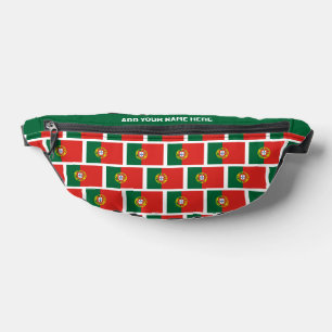 Custom Name PORTUGUESE FLAG OF PORTUGAL Bum Bags