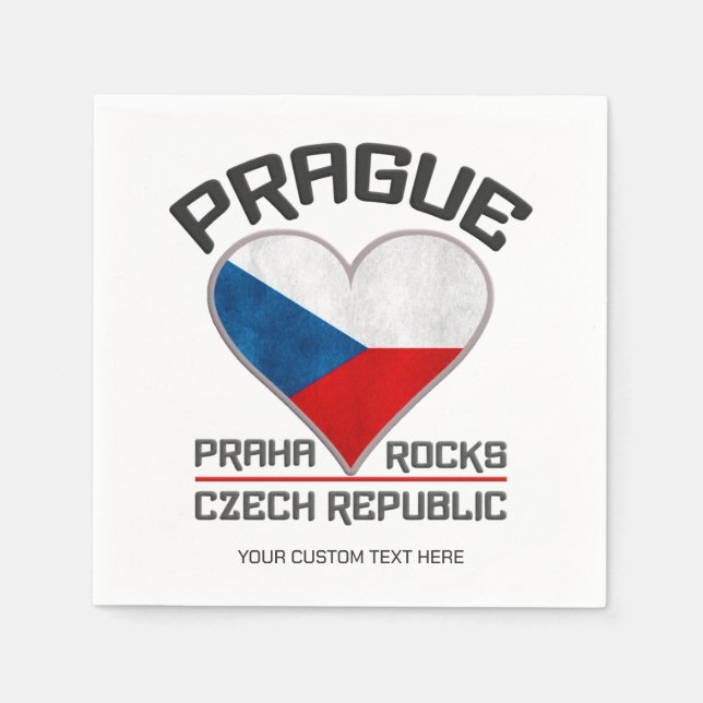 Custom name PRAGUE Napkin (Front)