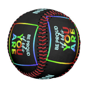 Custom name Pride baseball
