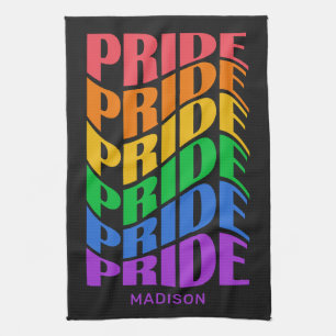 Custom Name Pride Tea Towel