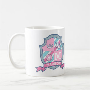 Custom name princess crest pink blue Madison  Coffee Mug