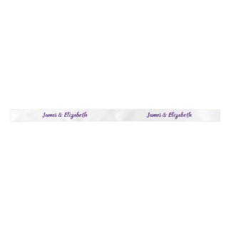 Custom Name Professional Minimalist Plain Satin Ribbon