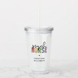 Custom Name Psych Nurse   Psychiatric Nurse  Acrylic Tumbler