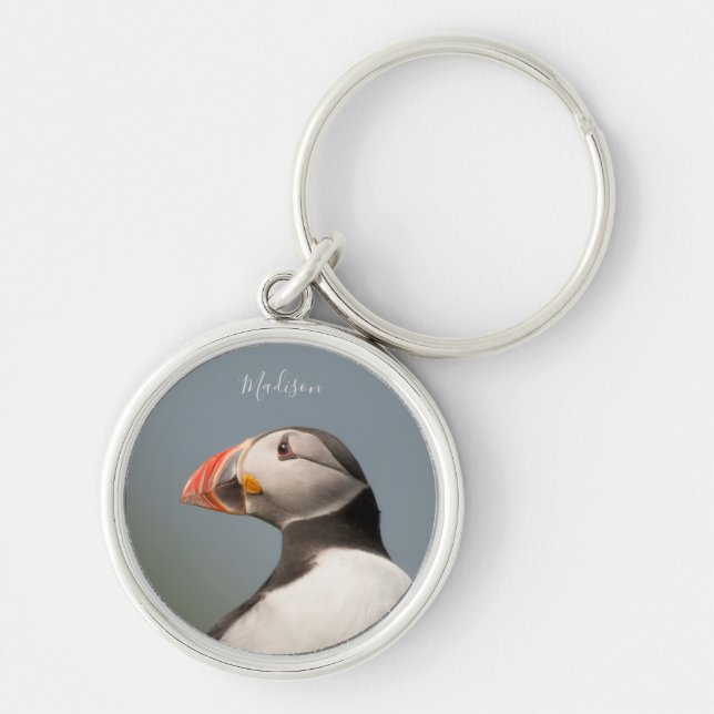Custom name Puffin key chains (Front)