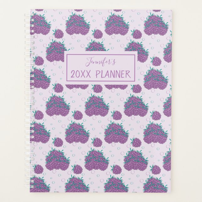 Custom Name Purple Berries Planner (Front)
