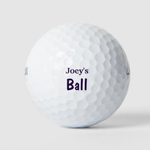 Custom name purple text  golf balls
