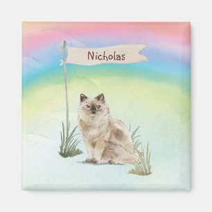 Custom Name Ragdoll Cat Pet Magnet