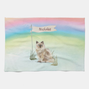 Custom Name Ragdoll Cat Pet Tea Towel