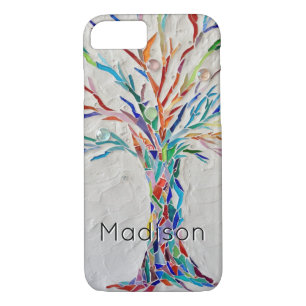 Custom Name Rainbow Coloured Tree iPhone 8/7 Case