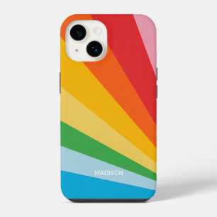 Custom Name Rainbow Colours iPhone 14 Case