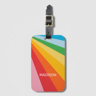 Custom Name Rainbow Colours Luggage Tag