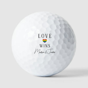 Custom Name Rainbow LOVE Golf Balls