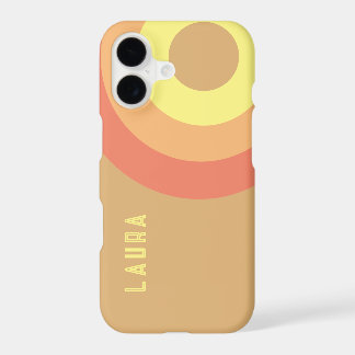 Custom name Rainbow Target – pink, Peach brown