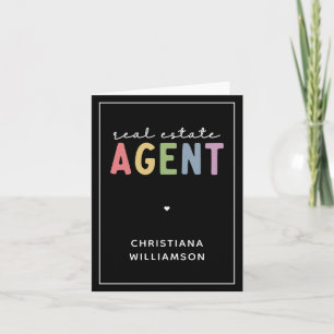 Custom Name Real Estate Agent   Realtor Gifts Card