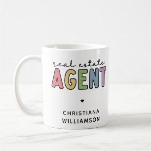 Custom Name Real Estate Agent   Realtor Gifts Coffee Mug