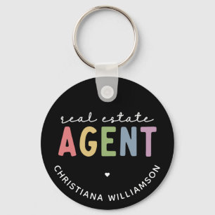 Custom Name Real Estate Agent Realtor Gifts Key Ring