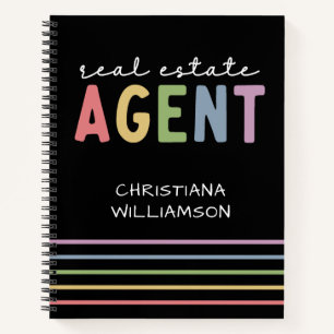 Custom Name Real Estate Agent Realtor Gifts Notebook