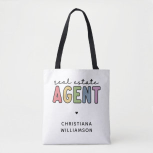 Custom Name Real Estate Agent Realtor Gifts Tote Bag