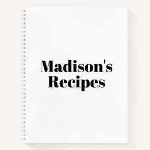 Custom Name Recipe Book Mother's day Birthday gift