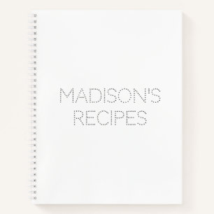 Custom Name Recipe Book Mother's day Birthday gift