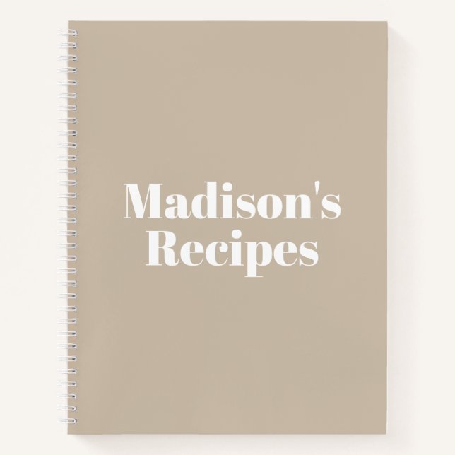 Custom Name Recipe Book Mother's day Birthday gift (Front)