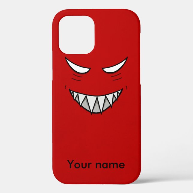 Custom Name Red Evil Grin Case-Mate iPhone Case (Back)