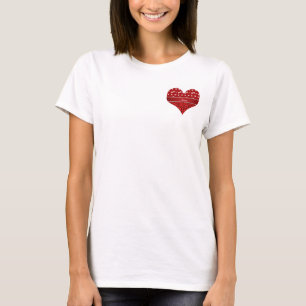 Custom name red leopard red snowflakes red stripe T-Shirt