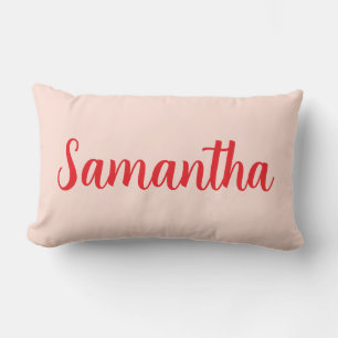 Custom Name red – Personalised Lumbar Cushion