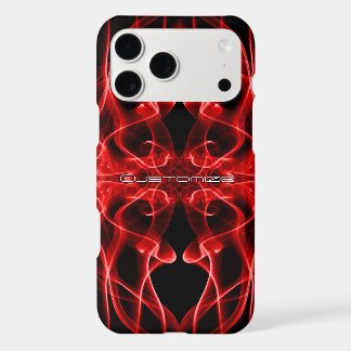 Custom Name Red Smoke Symmetrical Black