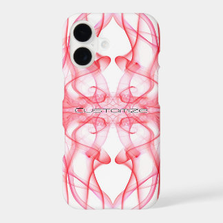 Custom Name Red Smoke Symmetrical White