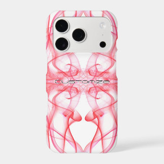 Custom Name Red Smoke Symmetrical White