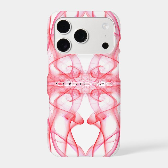 Custom Name Red Smoke Symmetrical White (Back)