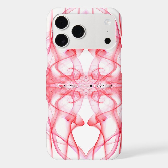 Custom Name Red Smoke Symmetrical White (Back)