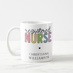 Custom Name Registered Nurse RN Nurse Graduation Coffee Mug