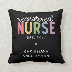 Custom Name Registered Nurse RN Nurse Graduation Cushion