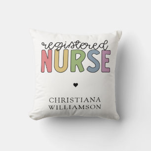 Custom Name Registered Nurse RN Nurse Graduation Cushion