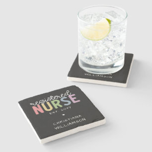 Custom Name Registered Nurse RN Nurse Graduation Stone Coaster